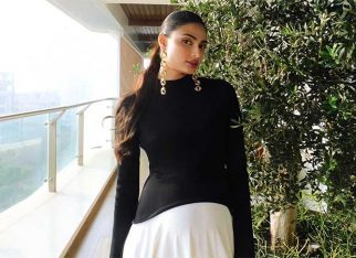 Athiya Shetty radiates pregnancy glow in chic monochrome maternity look, watch