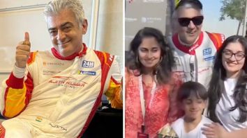 Ajith Kumar kisses wife Shalini as he secures third place in Dubai 24H race; celebs drop congratulatory messages