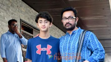 Photos: Aamir Khan with son Azad Rao Khan snapped outside restaurant in Bandra