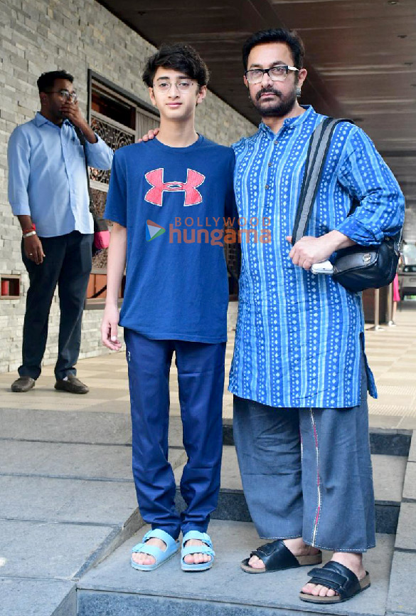 photos aamir khan with son azad rao khan snapped outside restaurant in bandra 4