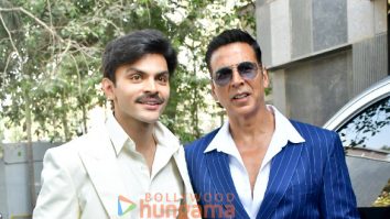 Photos: Akshay Kumar and Veer Pahariya snapped during Sky Force promotions