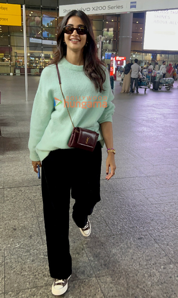 Photos: Pooja Hegde and Varun Dhawan snapped at the airport