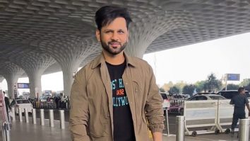 Rahul Vidya having chitchat with the paps at the airport