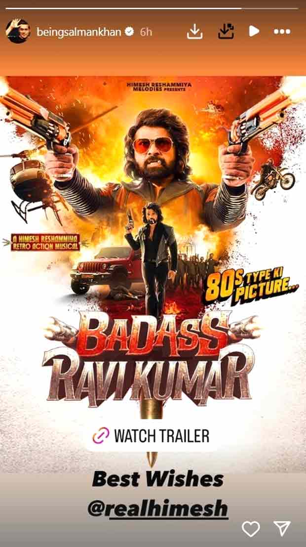 Salman Khan sends “Best wishes” to Himesh Reshammiya for Badass Ravi Kumar