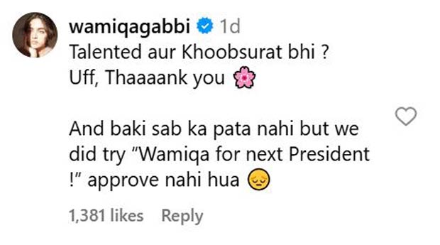 Wamiqa Gabbi shuts down influencer’s comment about her PR team and their strategies with a savage response