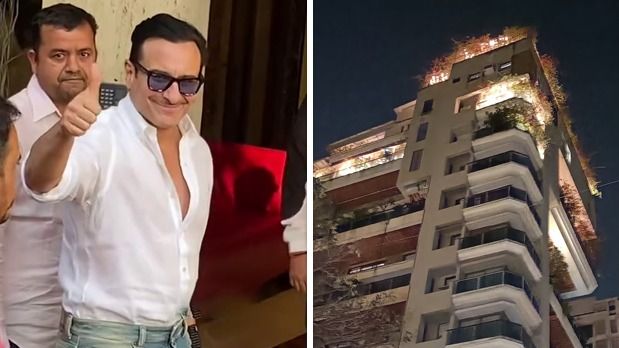 Saif Ali Khan’s house lights up in celebration as he returns home after stabbing incident