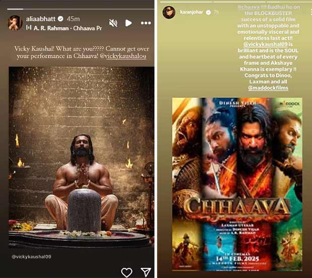 Karan Johar calls Vicky Kaushal “Soul and heartbeat” of Chhaava; Alia Bhatt says she “Cannot get over” his performance