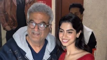 Loveyappa heroine Khushi Kapoor papped with her dadda Boney Kapoor