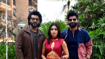 Photos: Arjun Kapoor, Bhumi Pednekar and Harsh Gujral snapped promoting Mere Husband Ki Biwi