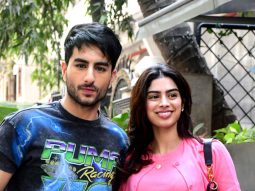Photos: Ibrahim Ali Khan and Khushi Kapoor snapped promoting Nadaaniyan