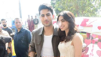 Photos: Ibrahim Ali Khan and Khushi Kapoor snapped promoting Nadaaniyan song ‘Ishq Mein’