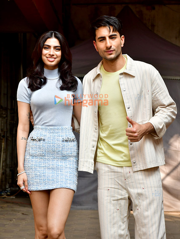 photos karan johar ibrahim ali khan and khushi kapoor snapped promoting nadaaniyan 2