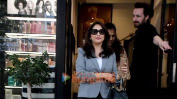 Photos: Madhuri Dixit spotted outside a salon in Bandra