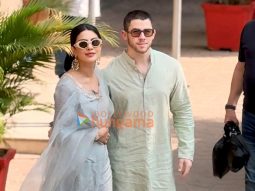 Photos: Priyanka Chopra Jonas and Nick Jonas snapped outside Madhu Chopra’s house in Versova