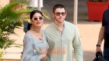 Photos: Priyanka Chopra Jonas and Nick Jonas snapped outside Madhu Chopra’s house in Versova