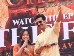 Photos: Vicky Kaushal and Rashmika Mandanna snapped promoting Chhaava outside Chitra Cinemas, Dadar