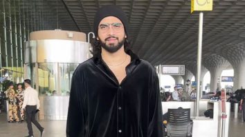Amaal Mallik all black velvet outfit