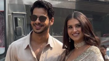 B town’s new on screen couple Tara Sutaria &  Ishaan Khattar pose for media