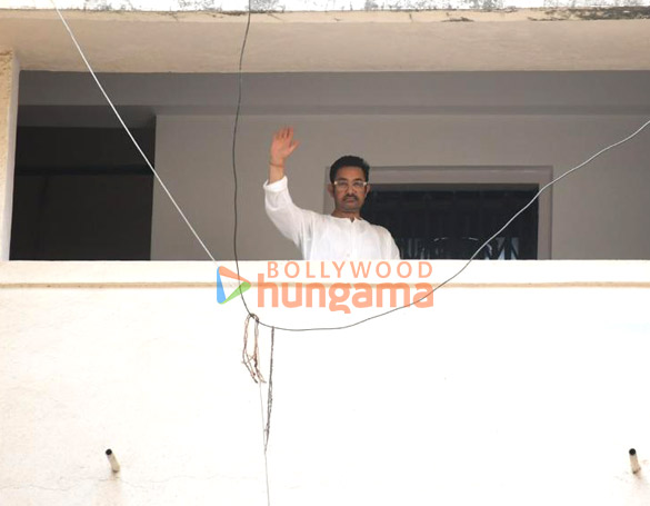 Photos: Aamir Khan snapped outside Bandra residence Photos: Aamir Khan snapped outside Bandra residence