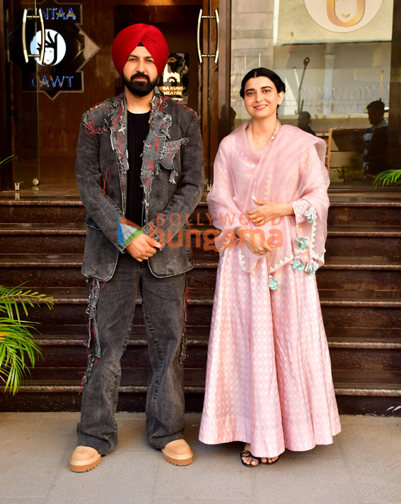 photos gippy grewal and nimrat khaira snapped during akaal promotions 2