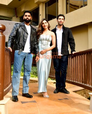 Photos: Parmish Verma, Jasmin Bajwa and Aadar Malik snapped promoting Kanneda