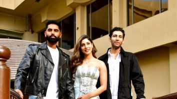 Photos: Parmish Verma, Jasmin Bajwa and Aadar Malik snapped promoting Kanneda