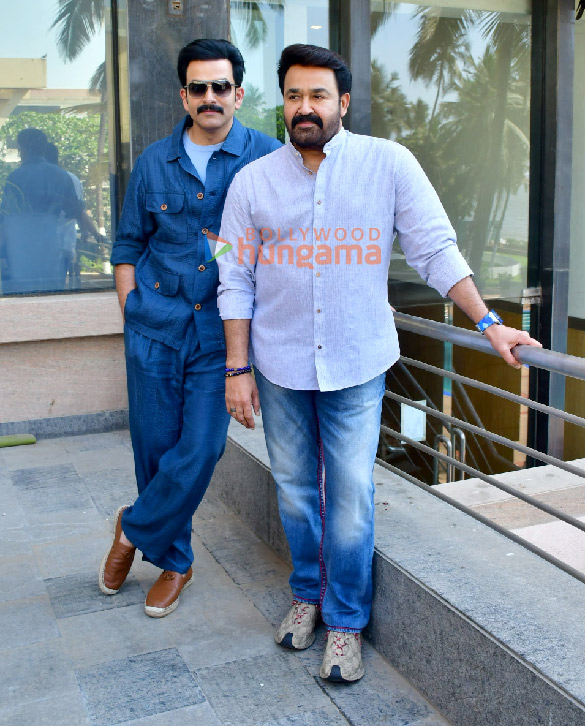 photos prithviraj sukumaran and mohanlal snapped promoting l2e empuraan 5