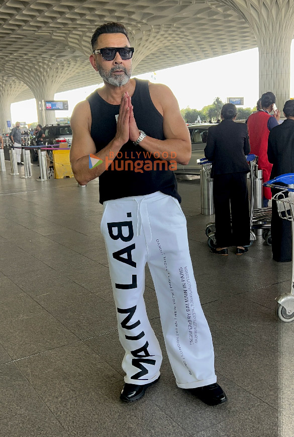 photos rashmika mandanna bobby deol esha deol and anupam kher snapped at the airport 2