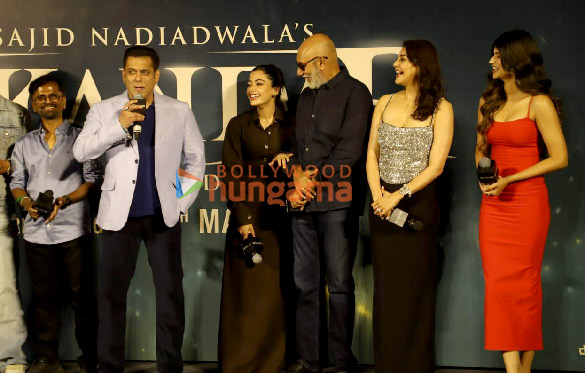 photos salman khan rashmika mandanna kajal aggarwal and others snapped at sikandar trailer launch 2