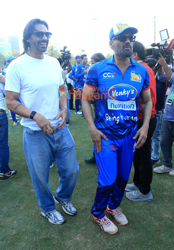 photos sonu sood arjun kapoor arjun rampal and others attend abhineta xi vs neta xi cricket match 23