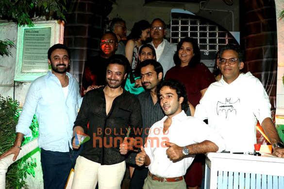 photos vikramaditya motwane zahan kapoor rahul bhat monika shergill tanya bami sameer nair and others were snapped at the success party of black warrant at olive bar and kitchen 3
