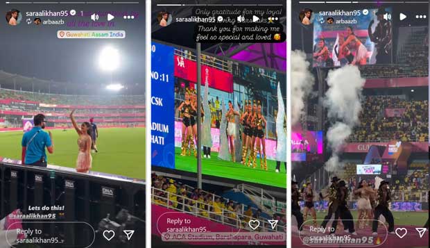 Sara Ali Khan drops glimpses of her power-packed performance at IPL 2025 in Guwahati