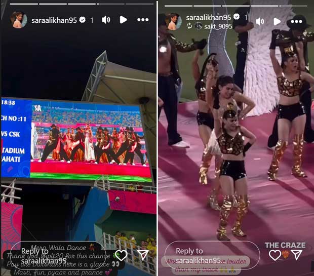 Sara Ali Khan drops glimpses of her power-packed performance at IPL 2025 in Guwahati
