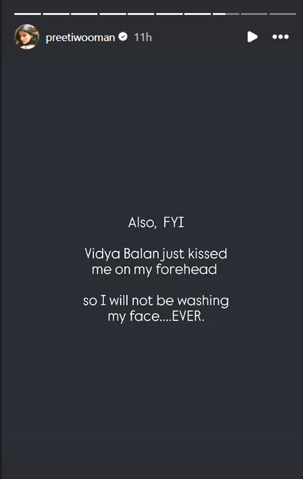 Vidya Balan kisses Preeti Panigrahi’s forehead, leaves her overwhelmed