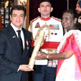 Ajith Kumar honoured with Padma Bhushan by president Droupadi Murmu at Rashtrapati Bhavan