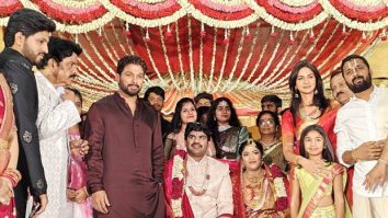 Allu Arjun attends cousin’s wedding, accompanied by wife Sneha Reddy and daughter Allu Arha