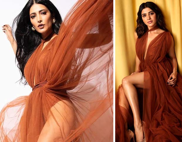 From Orange Gowns to Gold Glam: Viral post shows how Shruti Haasan quietly sets fashion trends