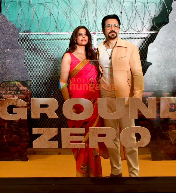 photos emraan hashmi saie tamhankar zoya hussain and others snapped at the trailer launch of ground zero 6