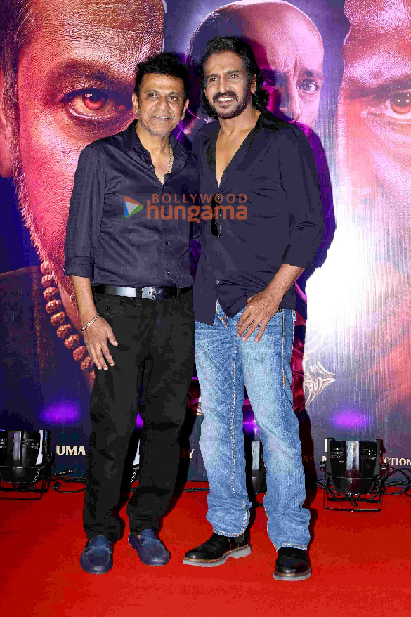 photos shivarajkumar upendra and raj b shetty snapped at the teaser launch of their pan india 1