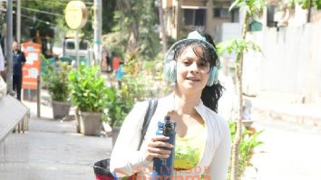Photos: Tanishaa Mukerji snapped outside a gym in Bandra