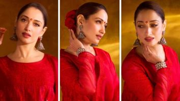 Tamannaah Bhatia stuns in Rs 1.59 lakh Torani anarkali with intricate Aari embroidery at Odela 2 trailer launch