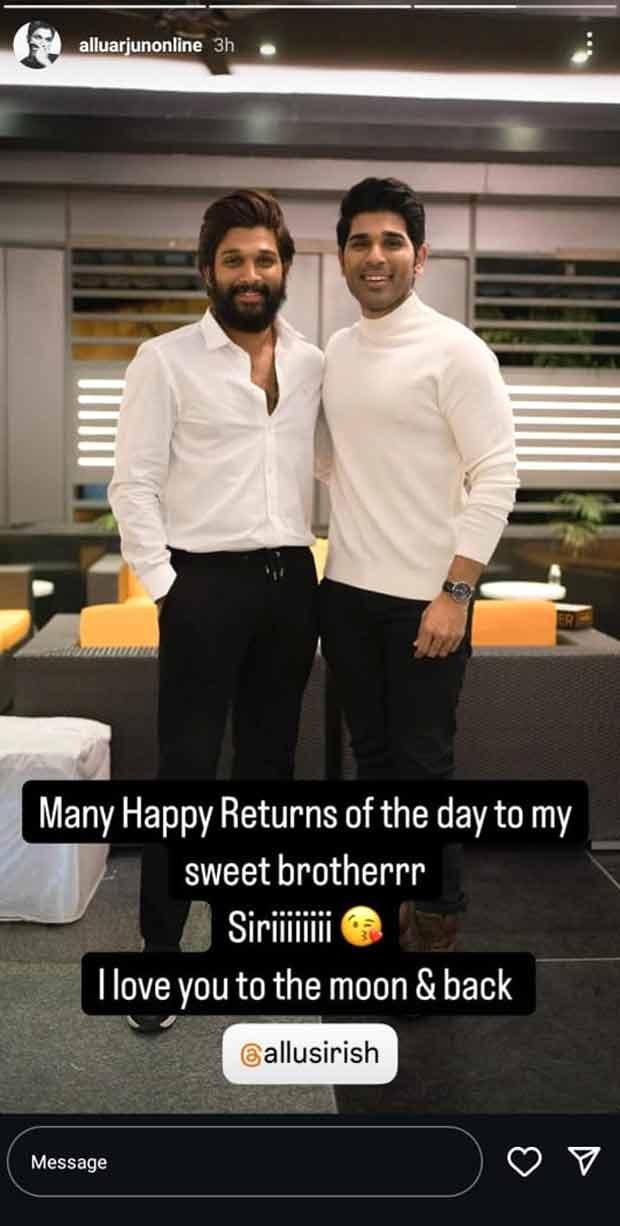 Allu Arjun sends heartfelt birthday wishes to brother Allu Sirish with sweet throwback; watch