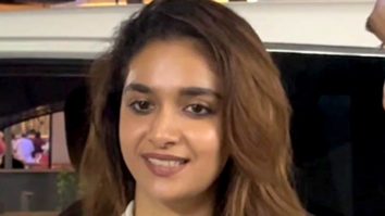 Her smile is contagious! Keerthy Suresh gets clicked by paps