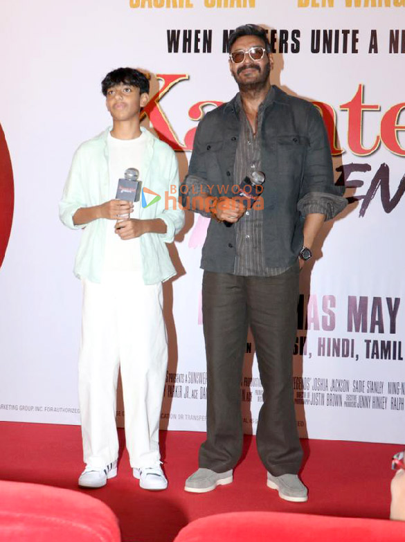 photos ajay devgn and yug devgan grace the trailer launch of karate kid legends 2
