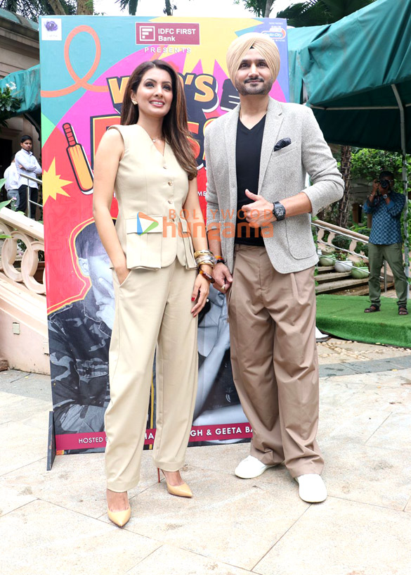 photos former india cricketer harbhajan singh and wife and actress geeta basra unveil their new show whos the boss 9