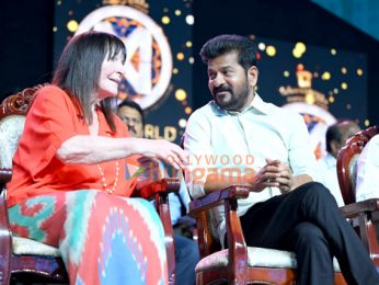 Photos: Julia Morley and Telangana CM Revanth Reddy launch the 72nd Miss World Festival at the Gachibowli Indoor Stadium in Hyderabad Photos: Julia Morley and Telangana CM Revanth Reddy launch the 72nd Miss World Festival at the Gachibowli Indoor Stadium in Hyderabad