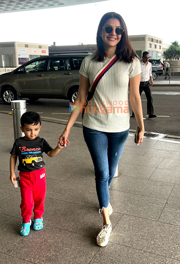 photos kajal aggarwal neha dhupia javed akhtar and others snapped at the airport 2