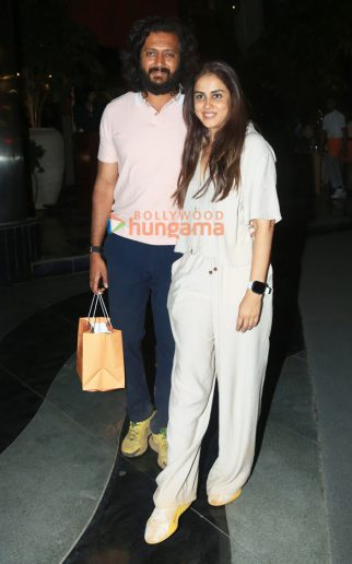 Photos: Riteish Deshmukh, Genelia Deshmukh and Karan Johar snapped at BKC