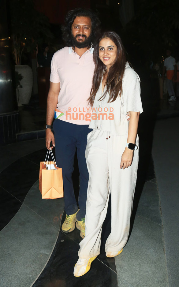 Photos: Riteish Deshmukh, Genelia Deshmukh and Karan Johar snapped at BKC