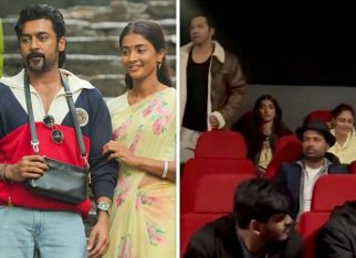 Pooja Hegde attends Retro screening in London with Hai Jawani Toh Ishq Hona Hai co-stars Varun Dhawan and Mrunal Thakur